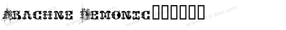 Arachne Demonic字体转换